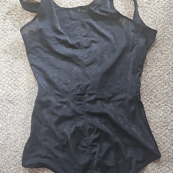 Shapewear  Black Bodysuit, New Never Worn, Hooks And Zipper - Picture 3 of 6